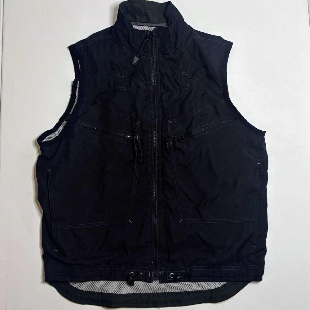Vintage Y2K Gap GXP-45 Air Service Fisher Tactical Utility Vest Mens Black 2000